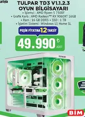 MONSTER TULPAR TD3 V1.1.2.3 OYUN BİLGİSAYARI fiyat ve kampanya bilgisi